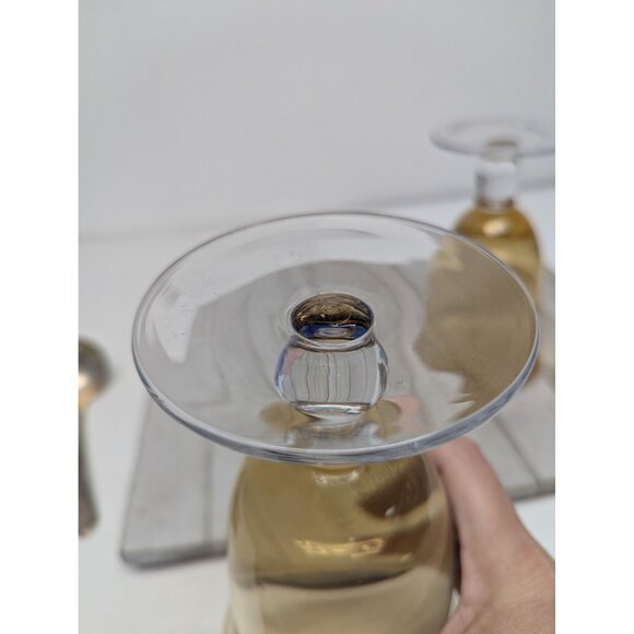 Southern Living Arlington Amber 16 oz. Iced Tea Water Glasses Set of 2 - Picture 9 of 9